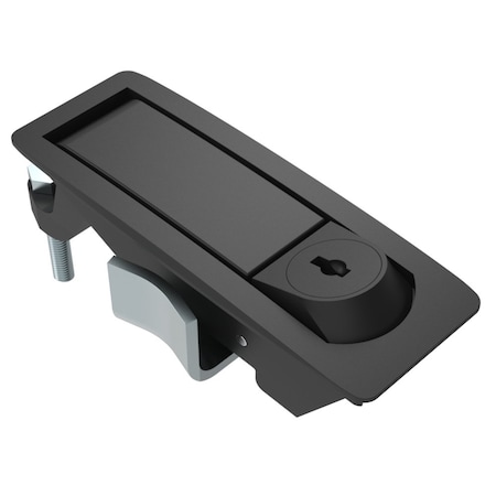 Southco Compression Latch, Key Locking, Raised Trigger, Not sealed, Zinc Alloy, Powder Coat, Black C2-32-25