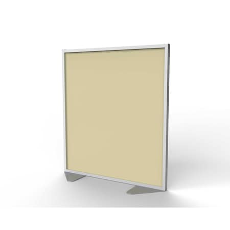 Ghent Floor Partition, Aluminum Frame with Caramel Vinyl Panel, 54''H x 48''W MP5448-8A