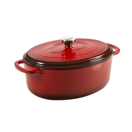 Lodge 7 Quart Red Enameled Cast Iron Dutch Oven EC7OD43