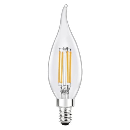 Sylvania TruWave Series LED Bulb, Bent Tip Lamp, 60 W Equivalent, Candelabra E12 Lamp Base, Dimmable, PK2 42095