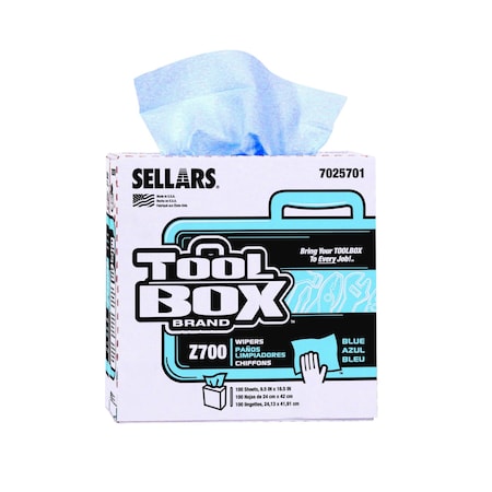 Sellars Toolbox Z700 Interfold 100Ct Blue Print 8.5"X16.5" Sht 8/Cs, 8PK 7025701