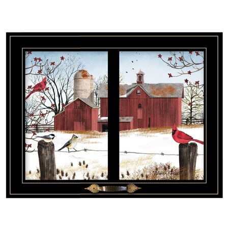 Homeroots Winter Friends 6 Black Framed Print Wall Art 406223