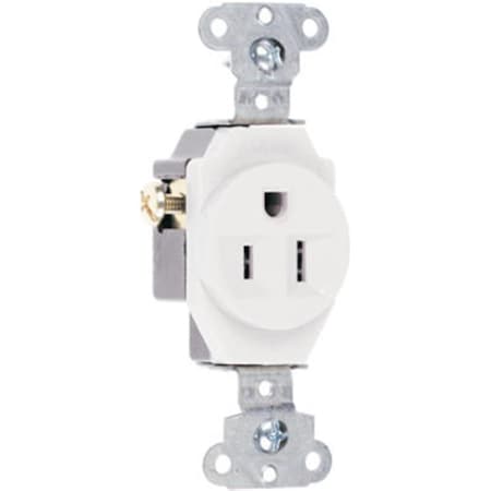 Nextgen 5251WCC8 15A 125V 3 Wire Grounding Heavy Duty Single Outlet, White NE570306