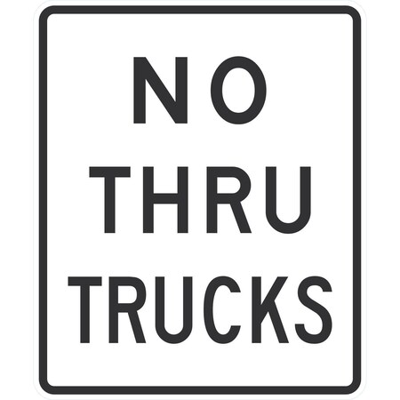 Lyle No Thru Trucks, 30x36, Engineer Grade, White G-15672-EG_30x36