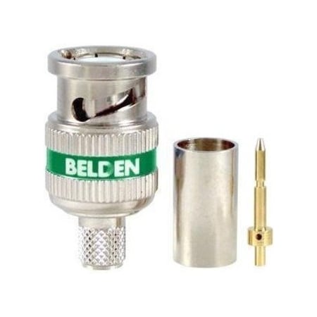 Belden BNC Crimp Connector, 3-Piece, 75 Ohm, -27 to -23 dB Return Loss, Polished 1694ABHD3
