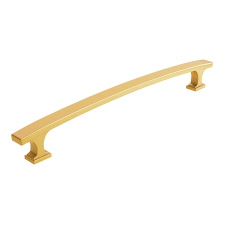 Richelieu 7 9/16-inch (192 mm) Center to Center Aurum Brushed Gold Transitional Cabinet Pull BP5254192158