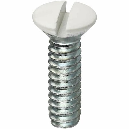 Dottie #6-32 x 5/16 in Slotted Oval Machine Screw, Zinc Plated Carbon Steel, 100 PK 413WHT