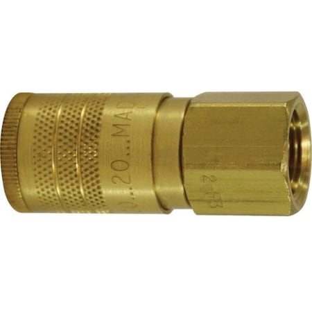 Midland Industries ARO 210 Interchange Female Coupler, 1/4-in Body, 1/4-in Female NPT, Brass 28584