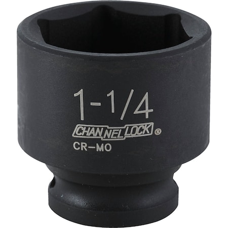 Channellock 1/2'' Drive 1-1/4'' 6-Point Shallow Standard Impact Socket 313823