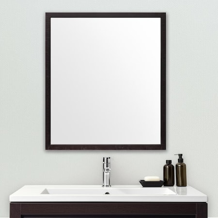 Homeroots 26" Black Bathroom Vanity Mirror 607228