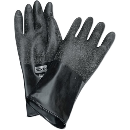 North 14 Mil Butyl Rubber Glove with Rough Grip, 14" B144RGI/XL