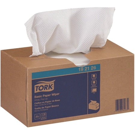 Tork Basic Paper Wiper, 1-Ply, 9 x 10.5, White, 250 Wipes, 24PK 192126