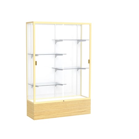 Ghent Floor Display Case 48x72x16, White, Champange 2074WB-GD-LV