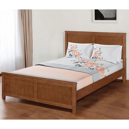 Homeroots Brown Solid Wood King Bed Frame 523661