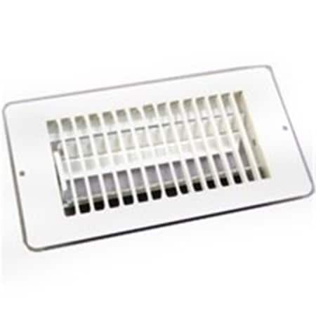 Us Hardware V102WB 4 x 8 in. White Metal Register 6444269