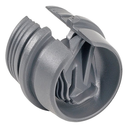Bridgeport Barrel Dual Connector Connector, 1/2 in, PVC, Plain, GRAY 616-NMD