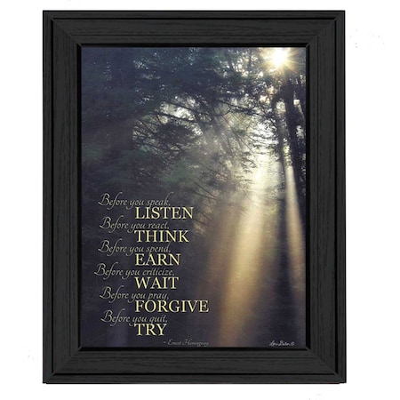 Homeroots Before You 2 Black Framed Print Wall Art 405048