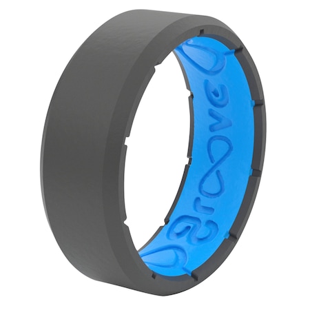 Groove Life Groove Life Mens Edge Round Deep Stone Gray Ring Silicone Water Resistant Size 10 R7-003-10