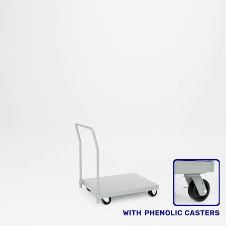 Pucel Dolly Platform Truck, 24 in W x 30 in D x 36 in H, Gray 24-PTD-30P