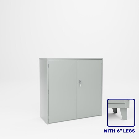 Pucel Heavy Duty Storage Cabinet with 6 in Legs, 48 in W x 19 in D x 54 in H, Light Blue HDSC-4848-19-2L