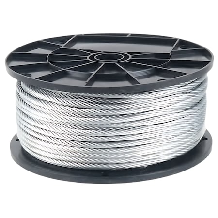 Hyw Products Galvanized Aircraft Cable Wire Rope 5/8" 6x19, 100 ft Reel 3508619-100