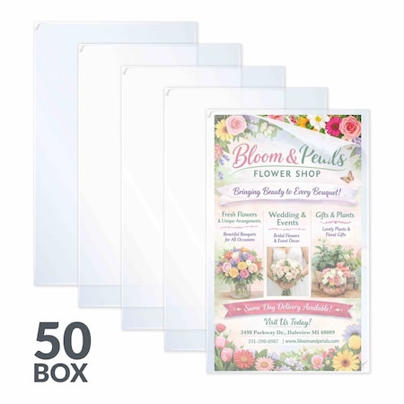 C-Line Products 8-1/2" x 14" Legal Size Deluxe Non Glare Vinyl Project Folders, 50PK 62139