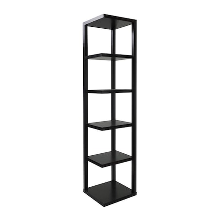 Homeroots 15" X 15" X 73" Cappuccino Hollow Board With Paper Bookcase 285418