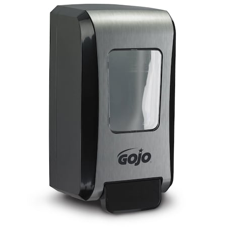Gojo FMX-20 2000mL Foam Soap Dispenser, Push-Style, Chrome/Black 5271-06