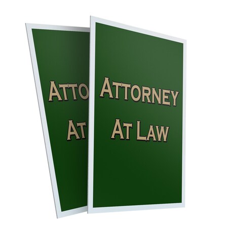 Signmission Attorney At Law, Plastic Signs Only 24 Inch x 36 Inch, Corrugated Plastic, 2PK CSB-2436-2PACK-Attorney At Law