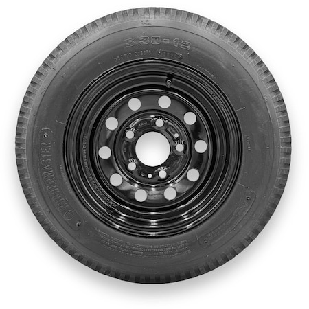 Rubbermaster - Steel Master 4.80-12 6 Ply 5 On 4.5 Bolt, Black Wheel Assemblies 599415BLK
