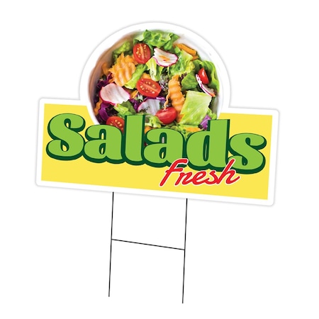 Signmission Salads Die Cut Yard Sign & Stake outdoor plastic coroplast window, C-DC-1216-DS-Salads19 C-DC-1216-DS-Salads19