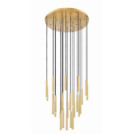 Z-Lite Forest 27 Light Chandelier, Modern Gold, 36 In W x 12 In H 919MP12-27R-MGLD-LED