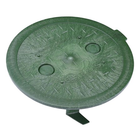 Nds SureFit 6 in. W X 2 in. H Round Valve Box Cover Green 6RND-UC