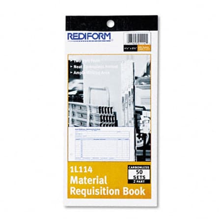 Davenport Material Requisition  7-7/8 x 4-1/4  Carbonless Duplicate  50-Set Book DA3340127