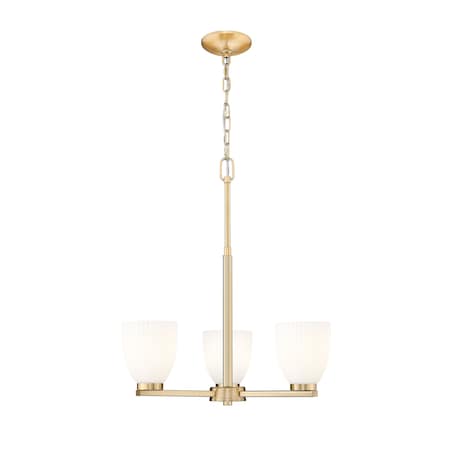 Z-Lite Naya 3-Light Chandelier, 19.25 in W, Modern Gold 7518-3MGLD