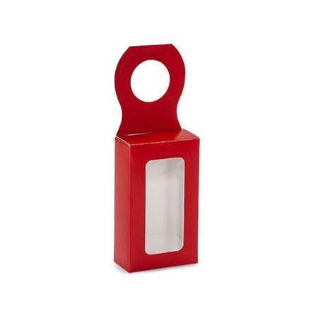 Nashville Wraps Red Bottle Hanger Favor Box, 2.25x1.125x3.875, 6PK 1004