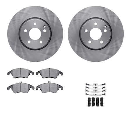 Dynamic Friction Co DFC Rotors with EURO 5000 Ceramic Brake Pads includes Hardware 6612-63336
