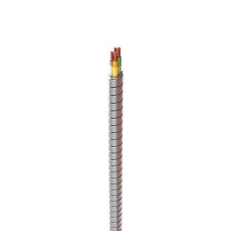Afc Cable Systems Metal Clad Building Cable, Fire Alarm Cable, 12 AWG, 3C with Ground C, Galvanized Steel, Solid S005B42T00