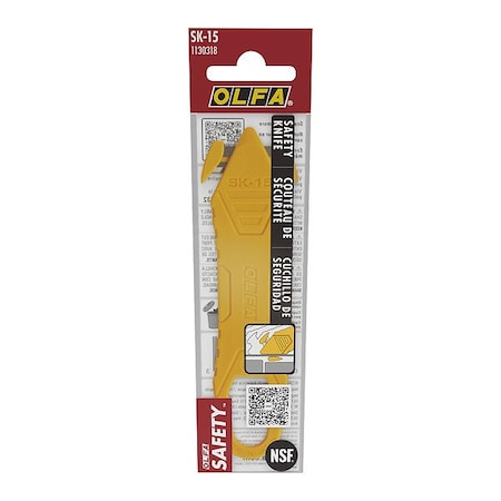 Olfa Hook Cutter, Stainless Steel, Yellow SK-15/DSB