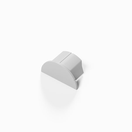 D-Line 1.18 x 0.59in White End Cap, 5PK US/EC3015W-5PK