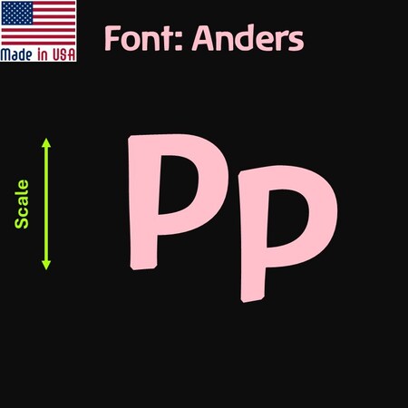 Aacc Self-Adhesive Vinyl Letter: P, Scale: 11 cm. Color: Pink Font: Anders by AACC-Anders-UP-Pink-M11x1