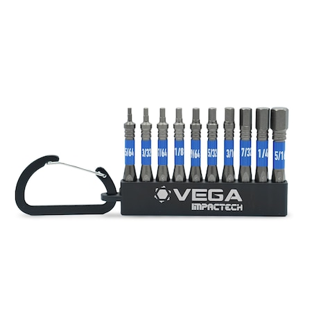Vega Impactech Hex SAE Carabiner Set - 10pc T150HSCS10