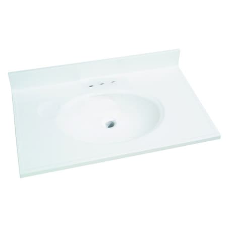 Fgi Foremost WS-1931 Vanity Top, 31 in OAL, 19 in OAW, Marble, Solid White WS-1931