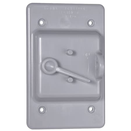 Raco Bell Toggle Switch Cover, 1.88 in L, 3 in W, 1-Gang, Polycarbonate, Gray PTC100GY
