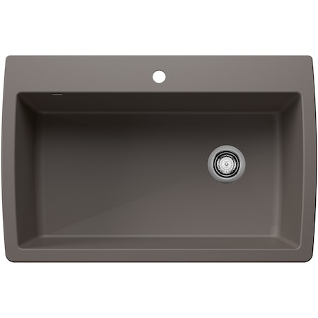 Blanco Diamond Super Single Dual Deck, Volcano Gray 443109