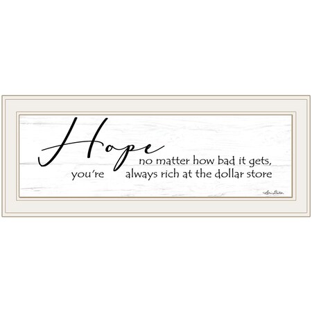 Homeroots Hope 1 White Framed Print Wall Art 415398