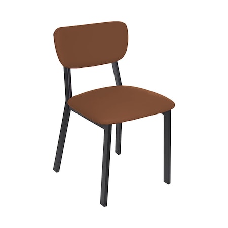 Bfm Seating Hamilton Side Chair, Grade 3 Vinyl Seat & Back - Steel Frame - Sand Black Finish JS10B2019-2019PL