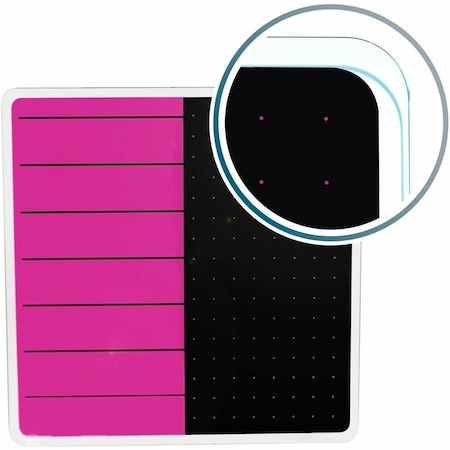 Floortex Board and wall fixing, 14 in, Tempered Glass Frame, Violet FCVGM1414VP