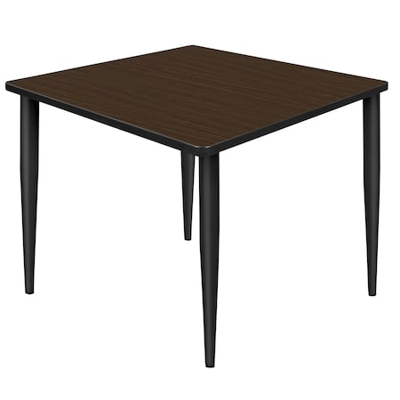 Regency Square Kahlo Breakroom Table, 42 in W, 42 in L, Neo Walnut TPL4242NWBK