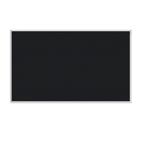 Ghent Fabric Bulletin Board, Satin Aluminum Frame, 4'Hx12'W, Black AT412F95